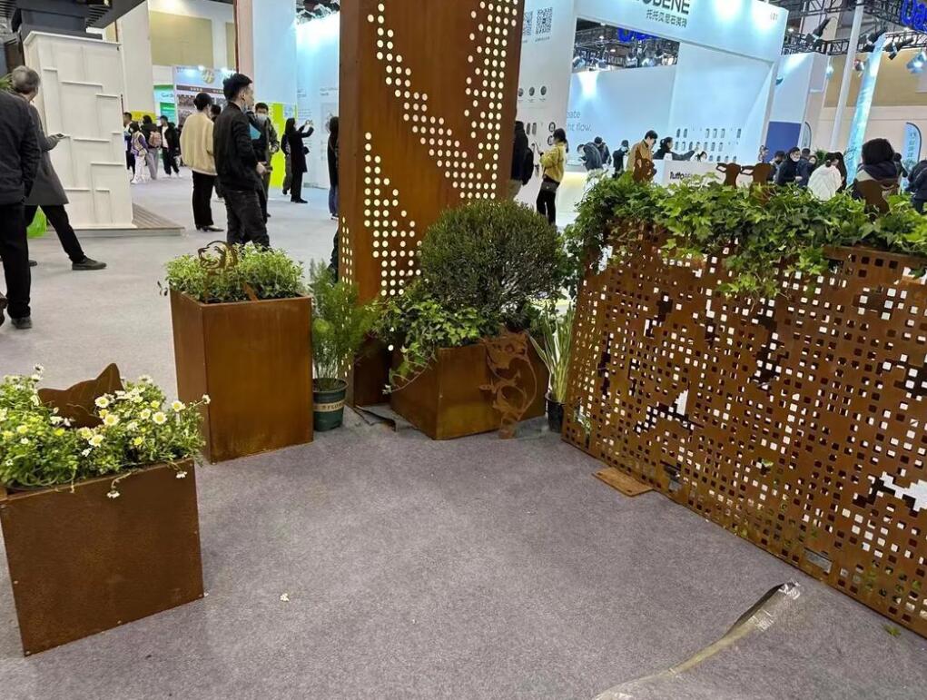 光泽耐候钢花箱